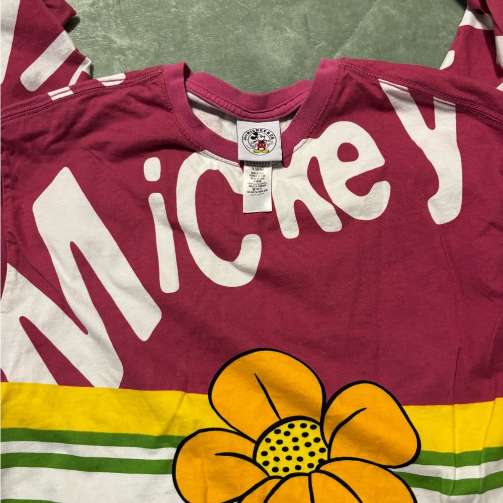 Disney Women's Mickey Graphic Blouse - Pink and Yellow #4